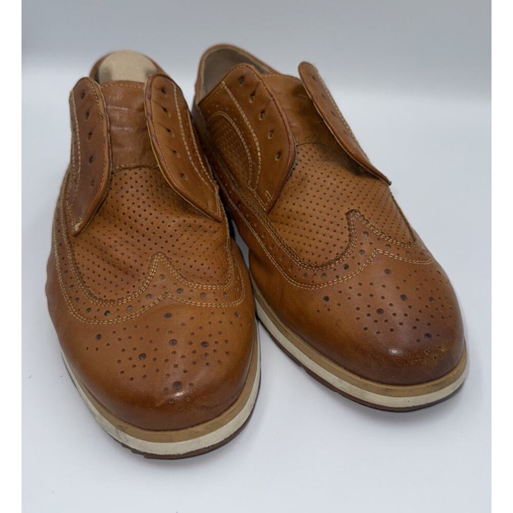 Florsheim Mens 9D Dress Shoes Limited Leather Brown Flux Wing Tip Ox 15108-257